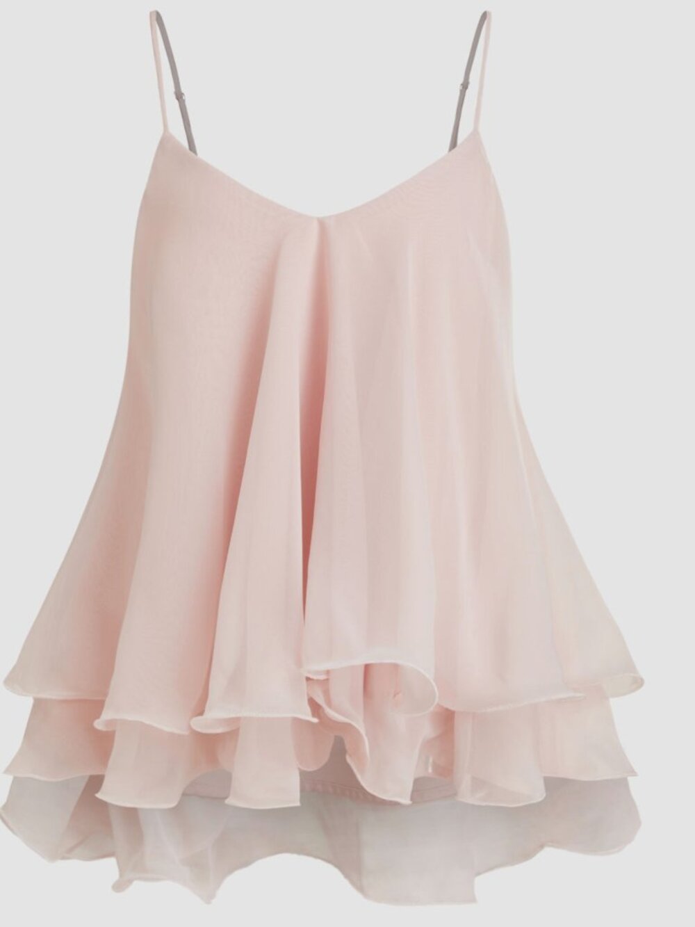 Cider Ruffle Knotted Cami Top - Flattering Layered Mesh Tank for Women